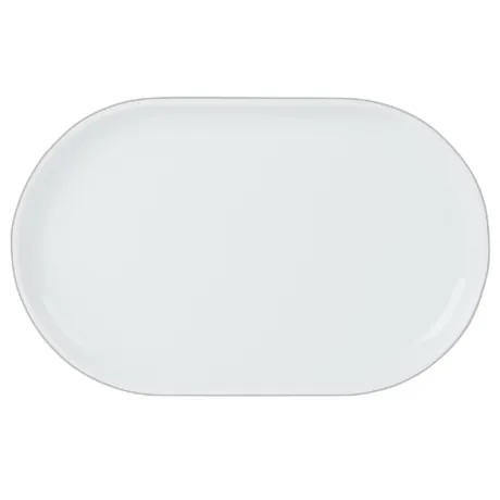 Porcelite Narrow Oval Plate - 30 x 15cm / 11.75" x 6"