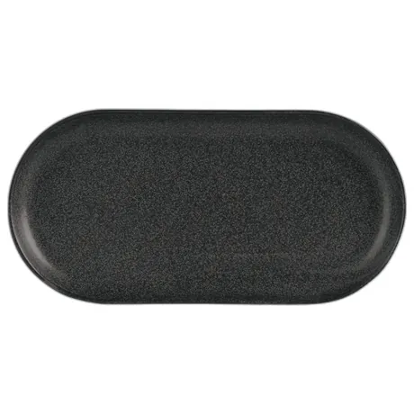 Graphite Narrow Oval Plate