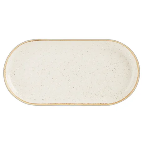 Oatmeal Narrow Oval Plate