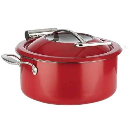 4 Piece Red Chafing Dish Set - 4l