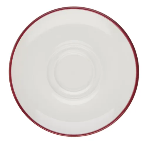 Modest Maroon Double Well Saucer