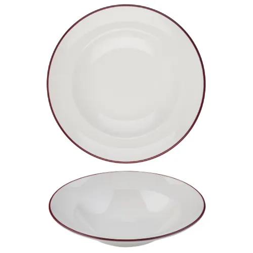 Modest Maroon Pasta Plate