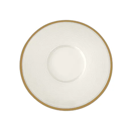 Line Gold Band Saucer
