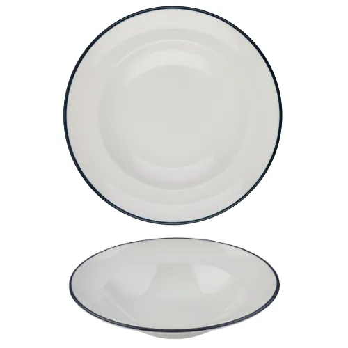 Modest Navy Pasta Plate