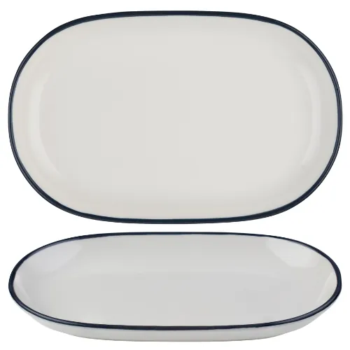 Modest Navy Oval Platter