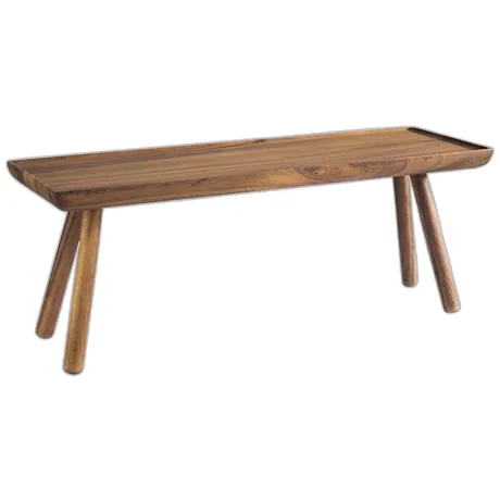 Rectangular GN 2/4 Acacia Wood Buffet Stand - 53 x 16.2cm