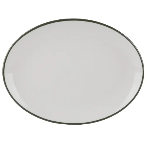 Modest Green Oval Platter