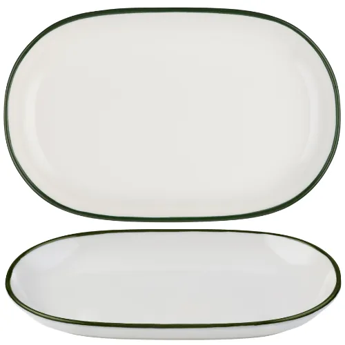 Modest Green Oval Platter