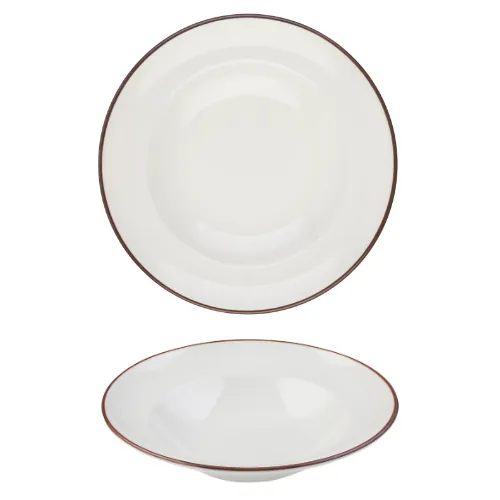 Modest Brown Pasta Plate