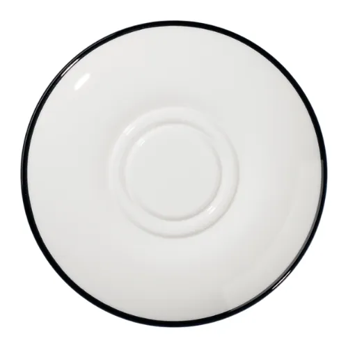 Modest Black Double Well Saucer