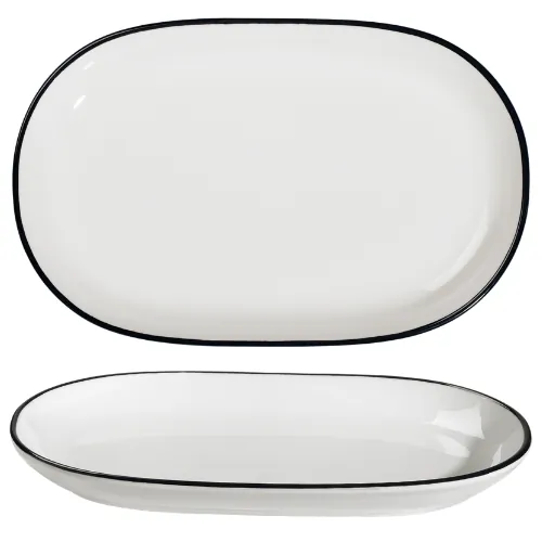 Modest Black Oval Platter