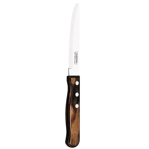 Jumbo Steak Knife (Round Tip) Polywood Brown Dozen