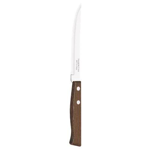 Smooth Blade Steak Knife Natural Wood Dozen