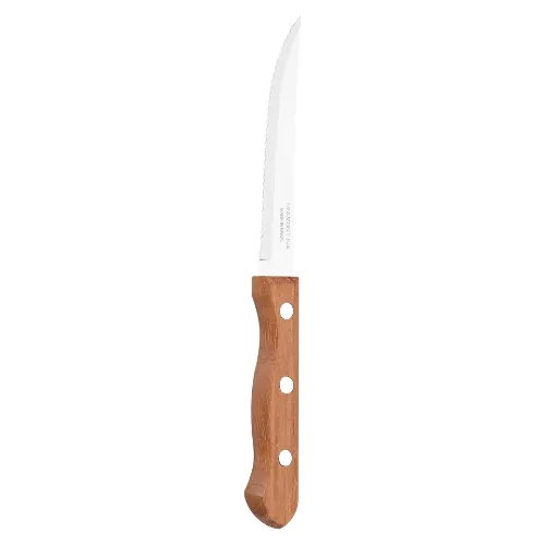 Serrated Steak Knife Natural Wood Dozen