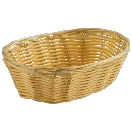 Basic Oval Light Beige Basket - 12 x 18cm