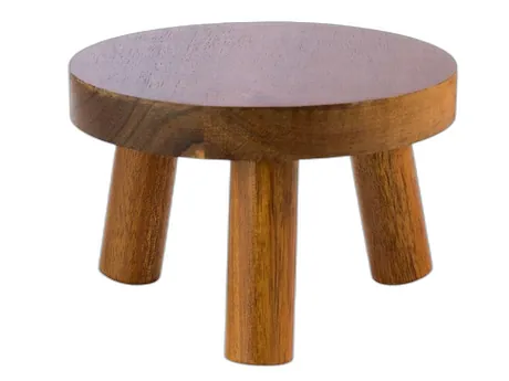 Round Acacia Wood Buffet Stand - 15cm