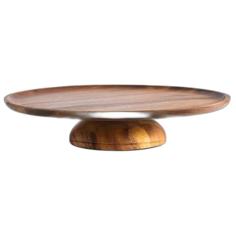 Acacia Wood Cake Stand - 38.5 x 8cm