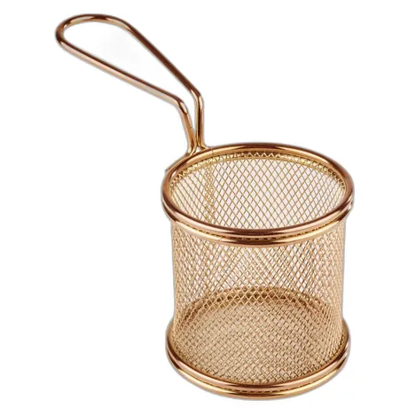 Snackholder Copper Fry Round Basket - 8cm