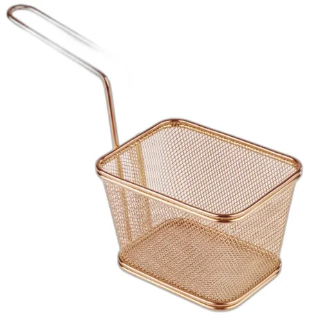 Snackholder Copper Square Fry Basket - 13 x 10.5cm