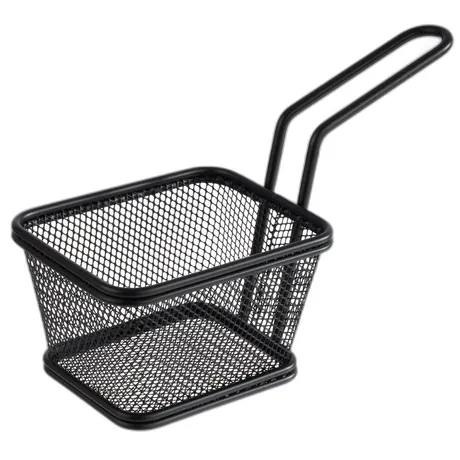 Snackholder Black Square Fry Basket - 10 x 8.5cm