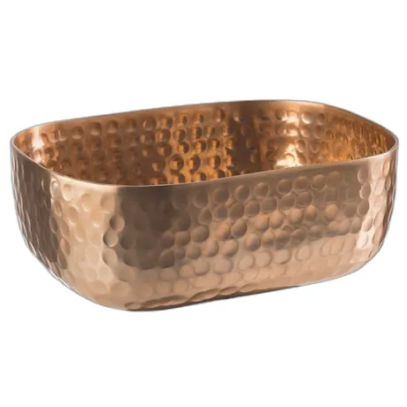 Craft Aluminium Copper Hammered Bowl - 15.5 x 12cm