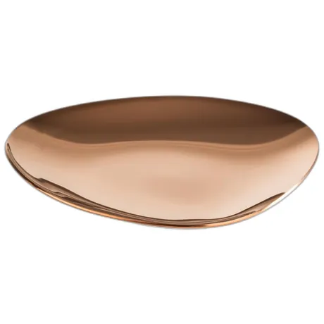 Pebbles 4 Piece Copper Plate Set - 9 x 9cm