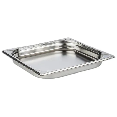 Stainless Steel GN 2/3 - 40mm Deep