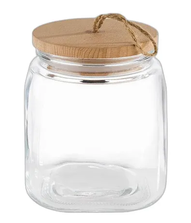 Glass Jar with Wooden Lid - 2l