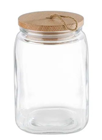 Glass Jar with Wooden Lid - 2.5l