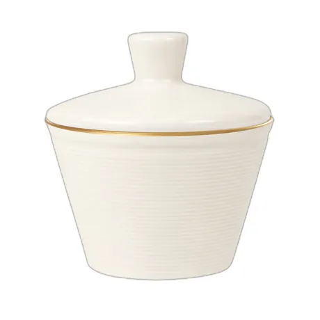 Line Gold Band Sugar Bowl