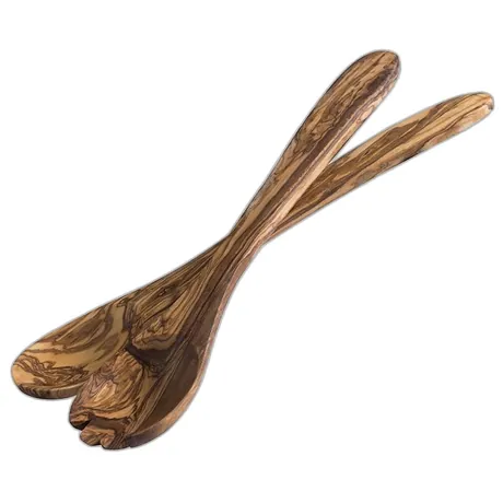 2 Piece Olive Wood Spoon Set - 7.5 x 6cm