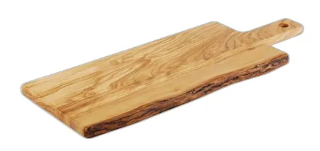 Olive Wood Handled Rectangular Serving Board - 56 x 20cm