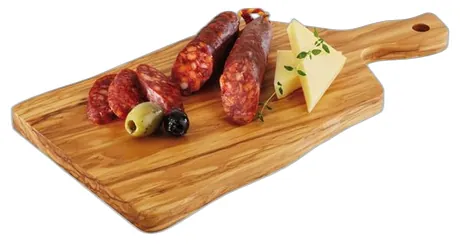 Olive Wood Handled Serving Board - 33 x 16cm