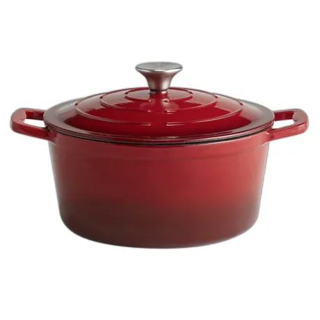 5 Stars Red Cooking Pot with Lid - 25cm