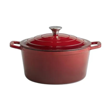 5 Stars Red Cooking Pot with Lid - 28cm