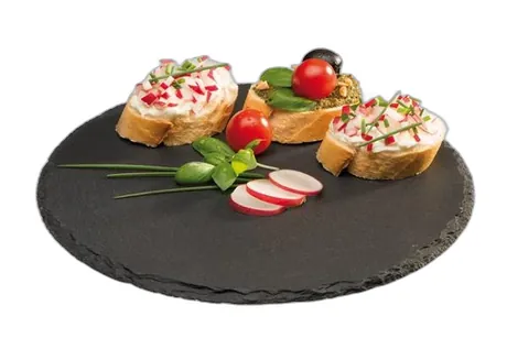 Natural Slate Round Tray - 22cm