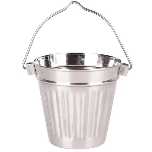 Ribbed Handled Pail - 9.5x 9cm / 3.75" x 3.5"