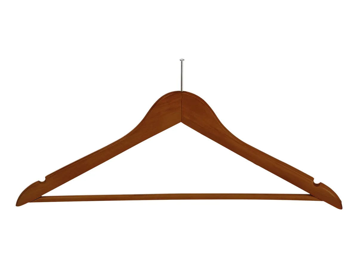 Chelsea Guest Hanger with Security Pin in Dark Wood