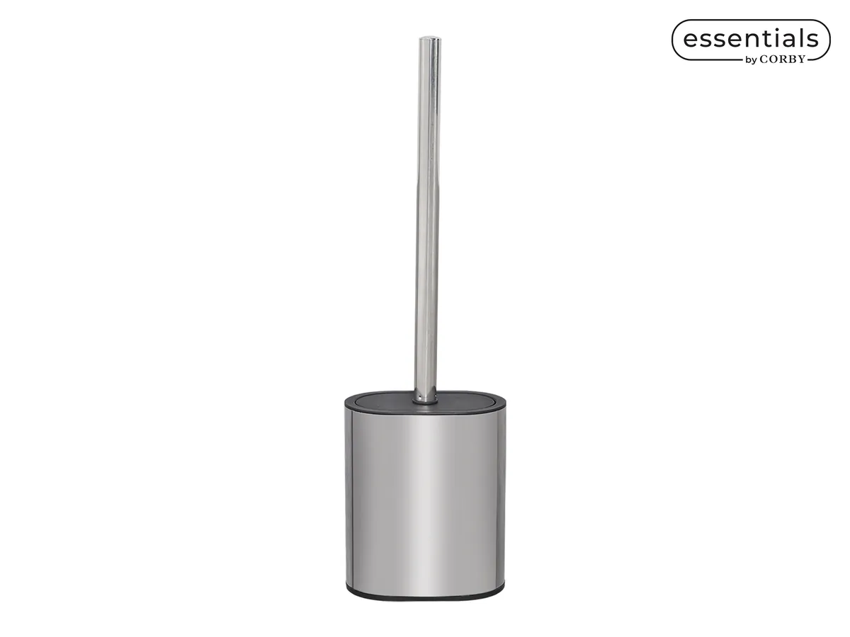 Toilet Brush (Sana / TBH0001) in Polished Steel & Black