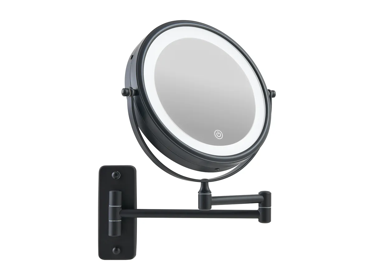 Winchester LED Wall Mounted Mirror in Matt Black