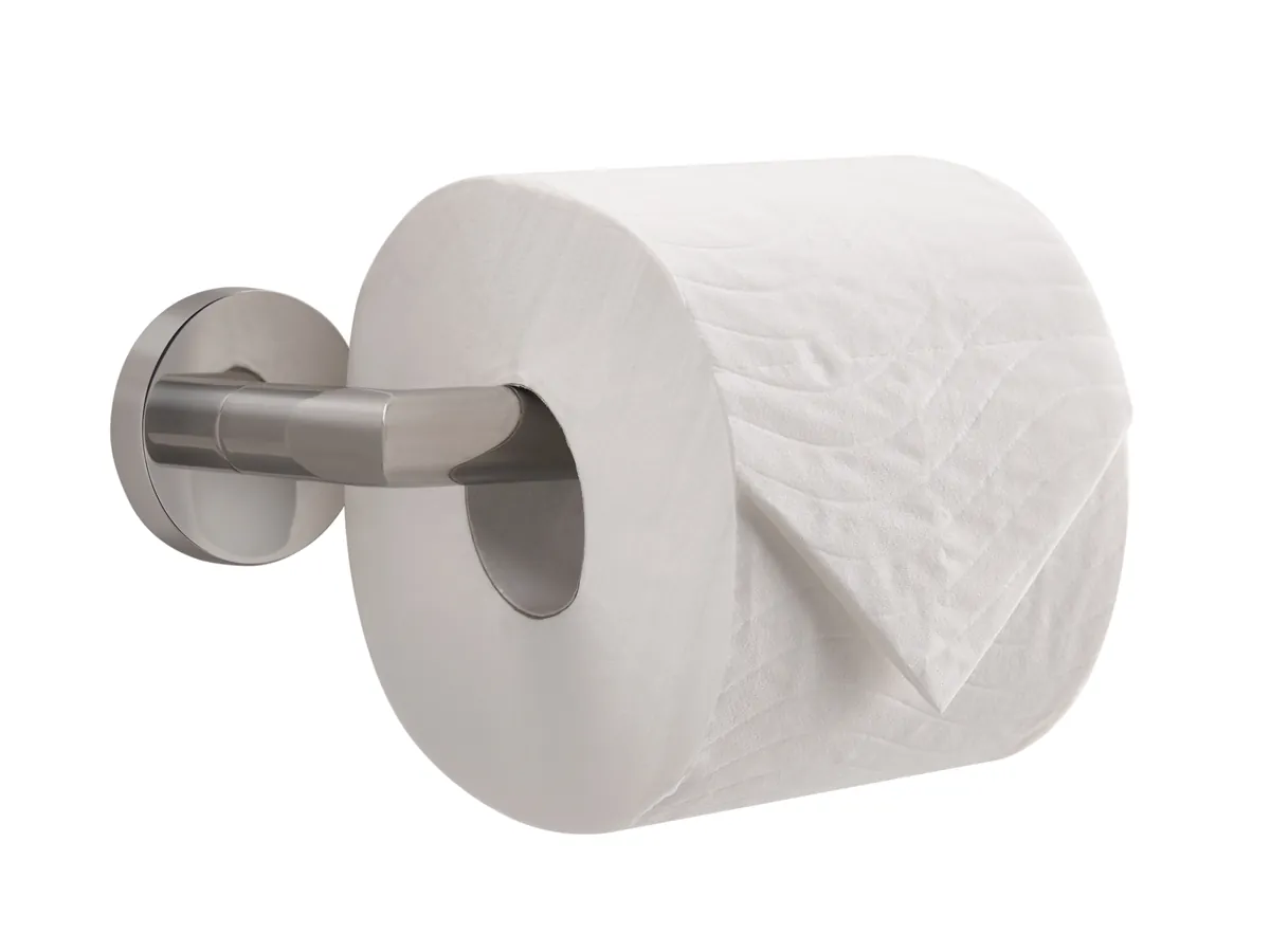 Harrogate Toilet Roll Holder in Polished Steel