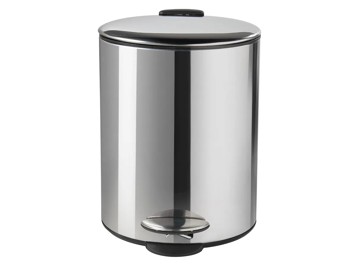 Selby 5L Pedal Bin in Polished Steel