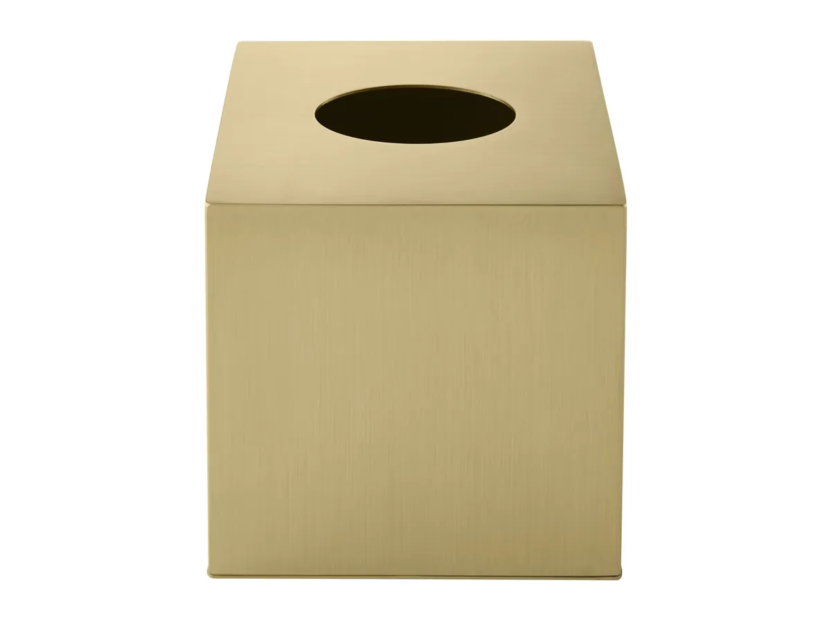 Plymouth Tissue Box in Brushed Brass