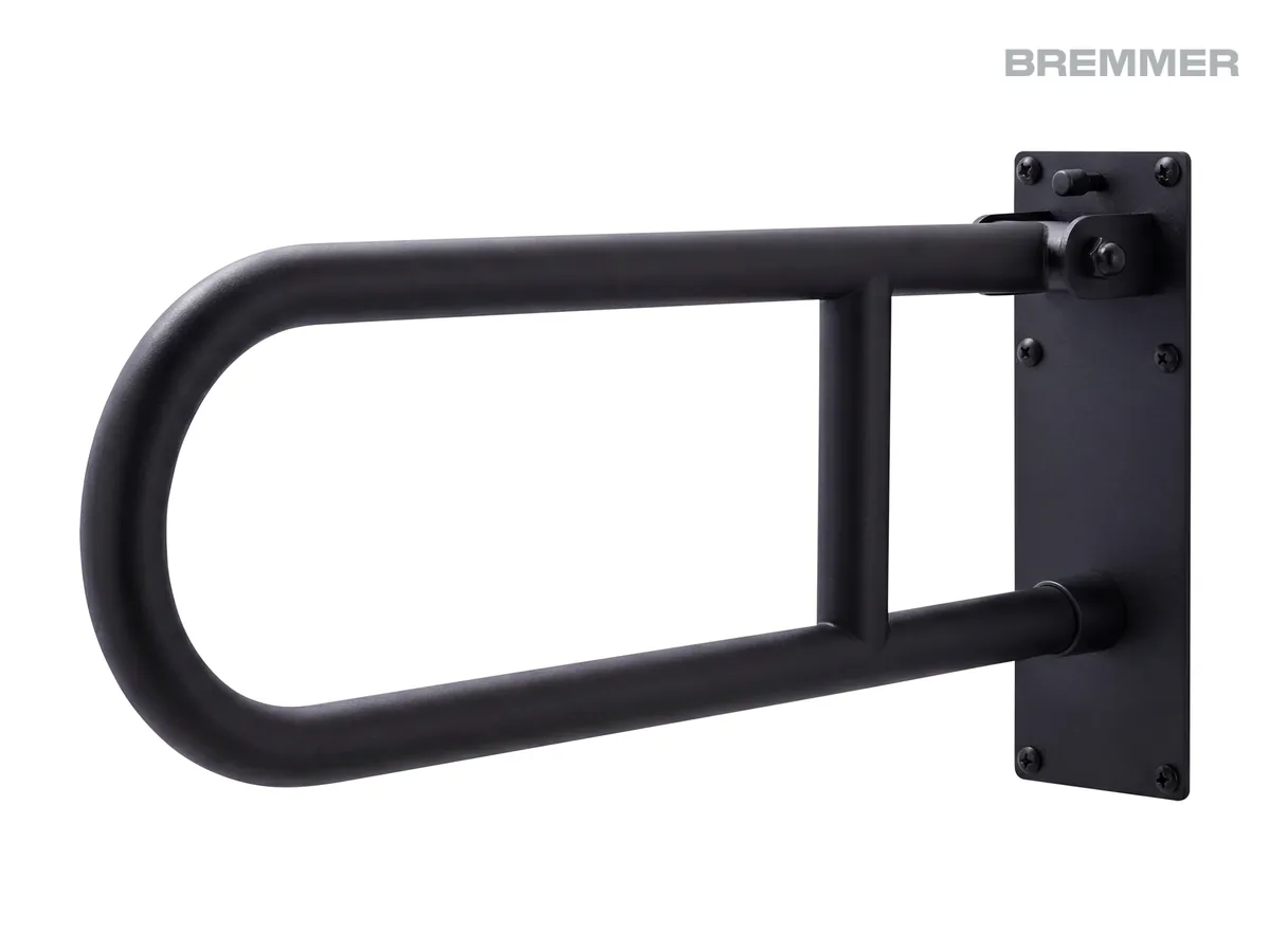 Rina Swing-Up Grab Bar in Black