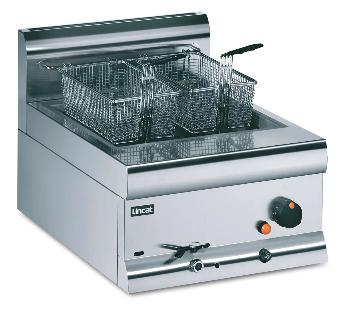 Lincat Silverlink Propane Gas Counter-top Single Tank Fryer - 2 Baskets - W 450 mm - 10.5 kW