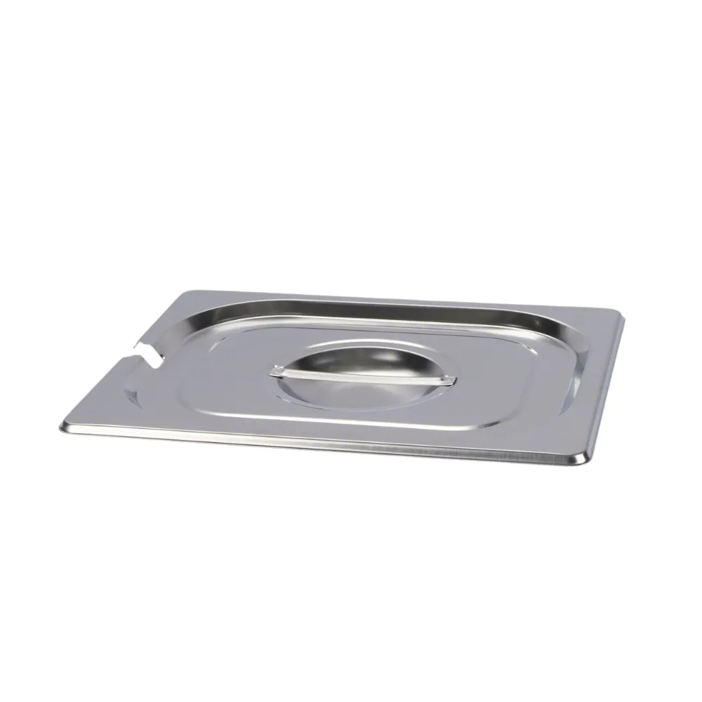Gastronorm Container SS 1/2 Notched Lid - 26.5 x 32.5cm