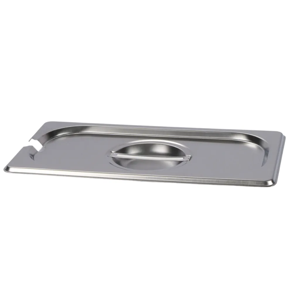 Gastronorm Container SS 1/4 Notched Lid - 26.5 x 16.2cm