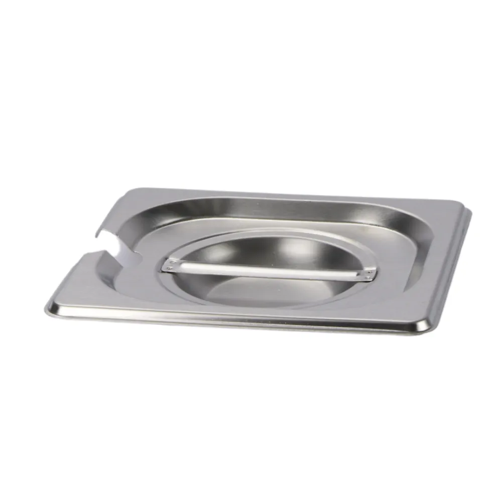 Gastronorm Container SS 1/6 Notched Lid - 17.6 x 16.2cm