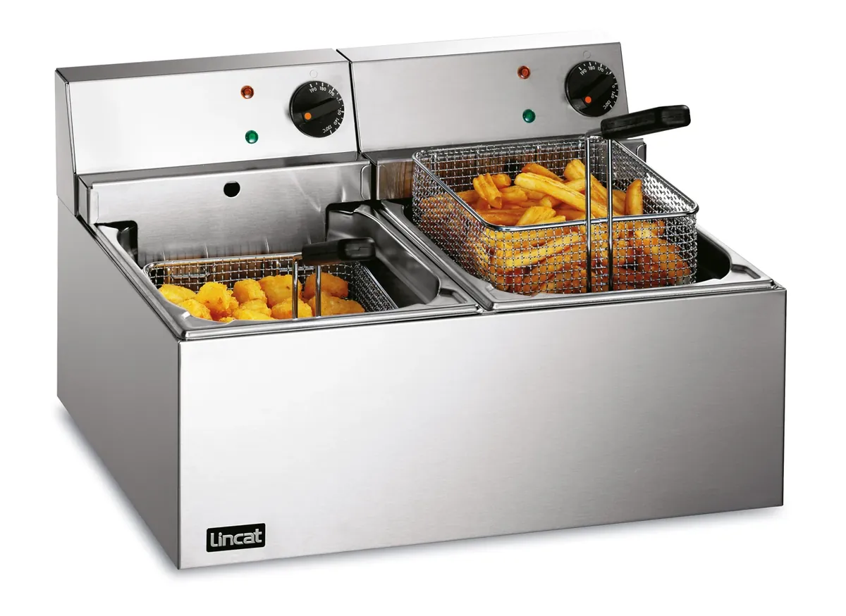 Lincat Lynx Electric Counter-top Twin Tank General Purpose Fryer - 2 Baskets - W 540 mm