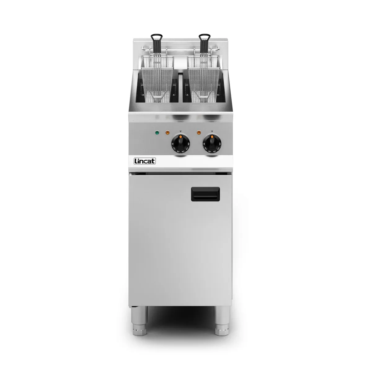 Lincat Opus Electric Free-standing Twin Tank Fryer - 2 Baskets - W 400 mm - 14.0 kW